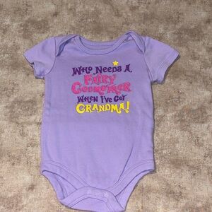 Purple Baby Onesie with Fun Print